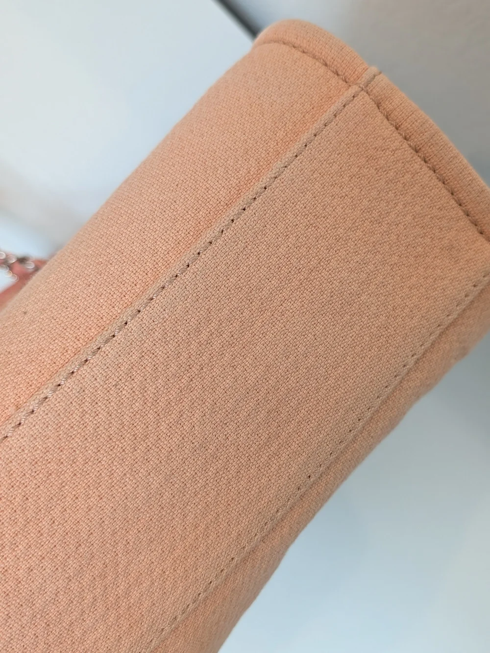 CHANEL Deauville Peach Chain-Handle Logo Tote - Picture 5 of 16